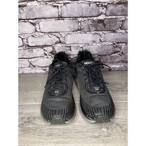 Hoka One One Clifton 5 Black Synthetic Running Training Shoes Men Sz 11.5D US/46